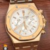 ساعت مچی مردانه اودمار پیگه کرنوگراف رزگلد صفحه سفیدAUDEMARS PIGUET ROYAL 4443