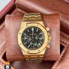 ساعت مچی مردانه اودمار پیگه کرنوگراف رزگلد صفحه مشکیAUDEMARS PIGUET ROYAL 4444