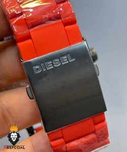 ساعت مچی مردانه دیزل هفت موتوره قرمز صفحه مشکی diesel MR.daddy dz 1523