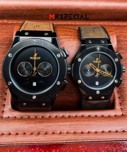 ساعت مچی ست مردانه و زنانه هابلوت مدل بیگ بنگ مشکی6633 Hublot big bang 