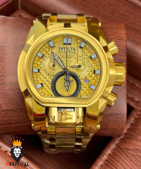 ساعت مچی مردانه اینویکتا زئوس طلایی صفحه طلایی Invicta Zeus 96321
