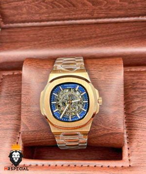 ساعت مچی مردانه پتک فیلیپ ناتیلوس رزگلد با صفحه اسکلتون Patek Philippe nautilus 9652