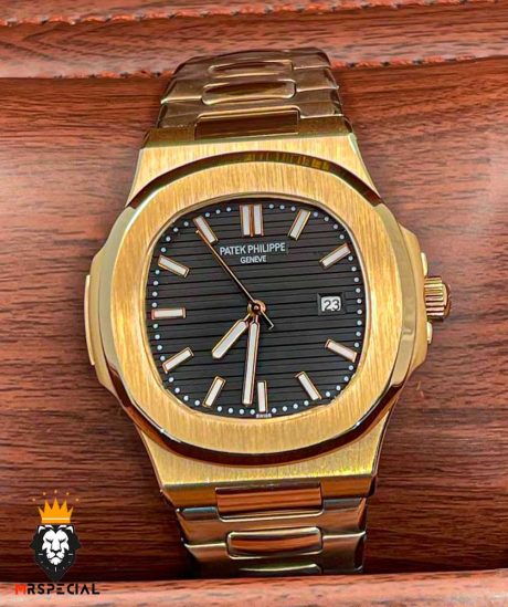 ساعت مچی مردانه پتک فیلیپ ناتیلوس رزگلد صفحه مشکی Patek Philippe nuatilos 9652