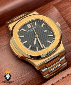 ساعت مچی مردانه پتک فیلیپ ناتیلوس رزگلد صفحه مشکی Patek Philippe nuatilos 9652