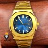 ساعت مچی مردانه پتک فیلیپ ناتیلوس طلایی صفحه آبی Patek Philippe nuatilos 9652