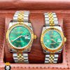 ست ساعت مچی رولکس مدل دیت جاست دو رنگ طلایی صفحه سبز 577 Rolex Datejust