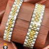 ست ساعت مچی رولکس مدل دیت جاست دو رنگ رزگلد صفحه مشکی 5707 Rolex Datejust