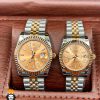 ست ساعت مچی رولکس مدل دیت جاست دو رنگ رزگلد صفحه شامپاینی 5708 Rolex Datejust8