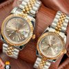 ست ساعت مچی رولکس مدل دیت جاست دو رنگ رزگلد صفحه طوسی 5709 Rolex Datejust8