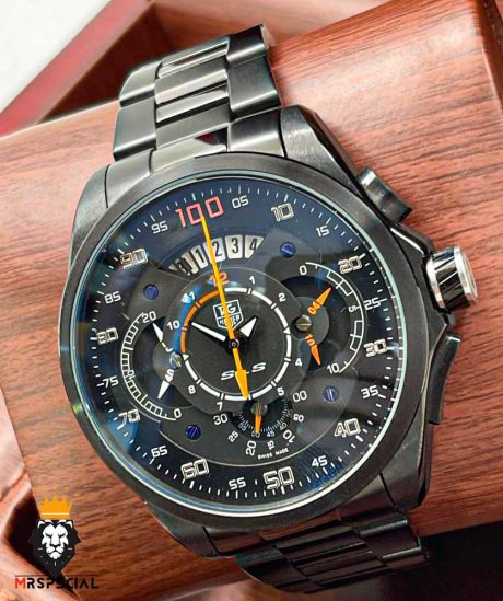 ساعت مچی مردانه تگ هویر کرنوگراف استیل مشکی صفحه گردTAG HEUER 8747