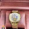 ساعت مچی مردانه کارتیه طلایی صفحه اسکلتون اتوماتیک cartier automatic 7532