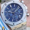 ساعت مچی مردانه اودمار پیگه کرنوگراف استیل صفحه ابی AUDEMARS PIGUET ROYAL 4417
