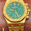 ساعت مچی مردانه اودمار پیگه کرنوگراف طلایی صفحه سبز AUDEMARS PIGUET ROYAL 4415