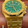 ساعت مچی مردانه اودمار پیگه کرنوگراف طلایی صفحه سبز AUDEMARS PIGUET ROYAL 4415