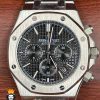 ساعت مچی مردانه اودمار پیگه کرنوگراف استیل صفحه مشکی AUDEMARS PIGUET ROYAL 4416