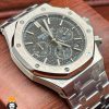 ساعت مچی مردانه اودمار پیگه کرنوگراف استیل صفحه مشکی AUDEMARS PIGUET ROYAL 4416