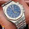 ساعت مچی مردانه اودمار پیگه کرنوگراف استیل صفحه ابی AUDEMARS PIGUET ROYAL 4417