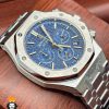 ساعت مچی مردانه اودمار پیگه کرنوگراف استیل صفحه ابی AUDEMARS PIGUET ROYAL 4417