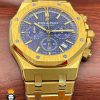 ساعت مچی مردانه اودمار پیگه کرنوگراف طلایی صفحه ابی AUDEMARS PIGUET ROYAL 4414