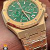 ساعت مچی مردانه اودمار پیگه کرنوگراف رزگلد صفحه سبز AUDEMARS PIGUET ROYAL 4419