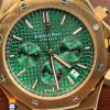 ساعت مچی مردانه اودمار پیگه کرنوگراف رزگلد صفحه سبز AUDEMARS PIGUET ROYAL 4419