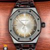 ساعت مچی مردانه اودمار پیگه استیل مشکی صفحه طوسی AUDEMARS PIGUET ROYAL 4485