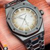 ساعت مچی مردانه اودمار پیگه استیل مشکی صفحه طوسی AUDEMARS PIGUET ROYAL 4485
