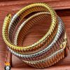 ساعت مچی زنانه بولگاری ماری دستبندی 3 دور3رنگ BVLGARI SERPENTI TUBOGAS 2346
