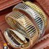 ساعت مچی زنانه بولگاری ماری دستبندی 3 دور3رنگ BVLGARI SERPENTI TUBOGAS 2346