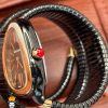 ساعت مچی زنانه بولگاری ماری دستبندی 3 دور مشکی رزگلد BVLGARI SERPENTI TUBOGAS 2343