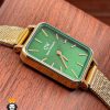 ساعت زنانه دنیل ولینگتون چهارگوش رزگلد صفحه سبز Daniel Wellington Quadro 421