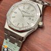 ساعت مچی زنانه اودمار پیگه استیل کلاسیک صفحه سفید قاب نگین 2241 AUDEMARS PIGUET ROYAL