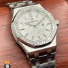 ساعت مچی زنانه اودمار پیگه استیل کلاسیک صفحه سفید قاب نگین 2241 AUDEMARS PIGUET ROYAL