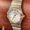 ساعت مچی زنانه امگا کانسلیشن صفحه صدف رزگلد قاب نگین OMEGA CONSTELLATION 4215