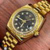 ساعت مچی زنانه رولکس دیت جاست طلایی قاب نگین 5887 ROLEX DATEJUST