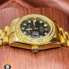 ساعت مچی زنانه رولکس دیت جاست طلایی قاب نگین 5887 ROLEX DATEJUST