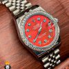 ساعت مچی زنانه رولکس دیت جاست استیل قاب نگین 5886 ROLEX DATEJUST