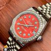 ساعت مچی زنانه رولکس دیت جاست استیل قاب نگین 5886 ROLEX DATEJUST