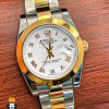 ساعت مچی زنانه رولکس دیت جاست اتوماتیک استیل رزگلد صفحه سفید 5809 ROLEX DATEJUST