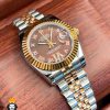 ساعت مچی زنانه رولکس دیت جاست اتوماتیک استیل رزگلد صفحه شکلاتی 5808 ROLEX DATEJUST