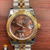 ساعت مچی زنانه رولکس دیت جاست اتوماتیک استیل رزگلد صفحه شکلاتی 5808 ROLEX DATEJUST