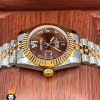 ساعت مچی زنانه رولکس دیت جاست اتوماتیک استیل رزگلد صفحه شکلاتی 5808 ROLEX DATEJUST