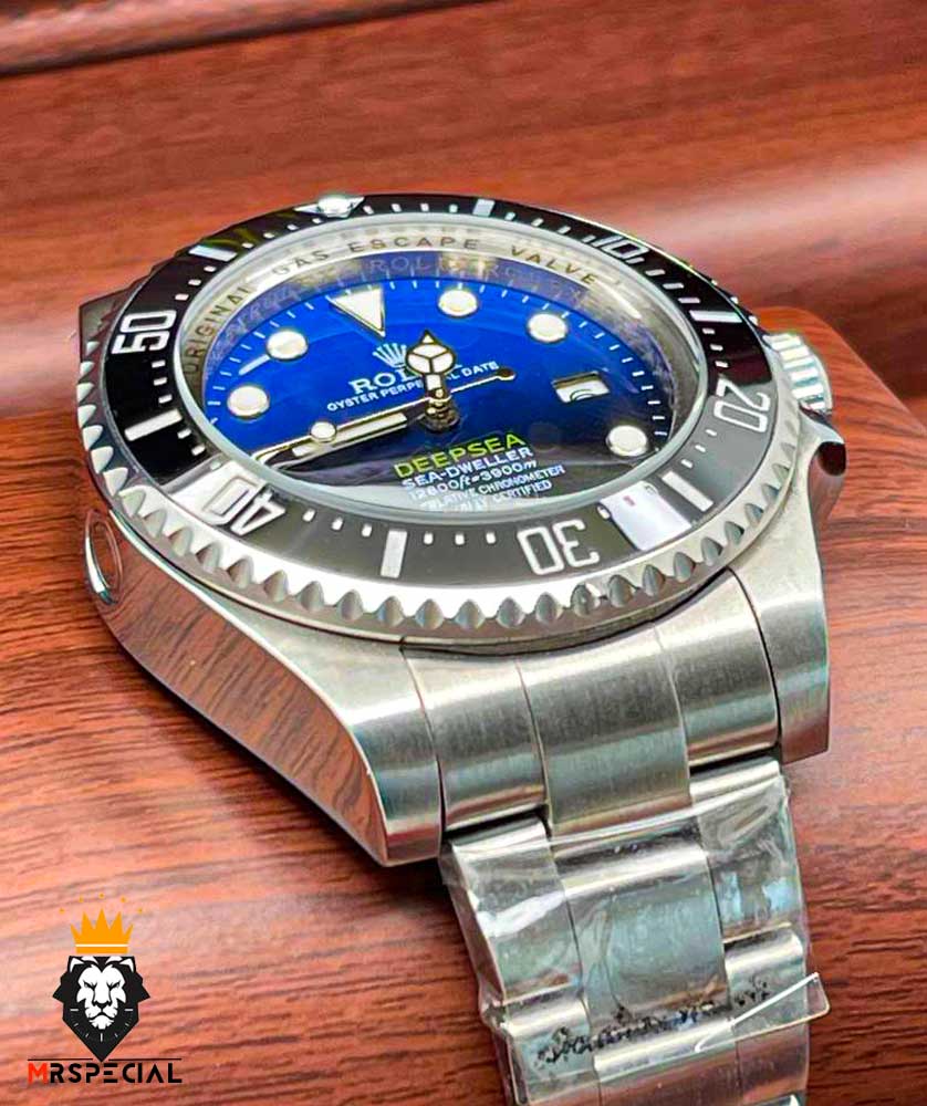 ساعت مچی مردانه رولکس ساب مارینر دیپسی اتوماتیک صفحه ابی مشکی 6606 Rolex Sub mariner