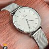 ساعت زنانه دنیل ولینگتون استیل بند حصیری صفحه سفید Daniel Wellington DW33GL