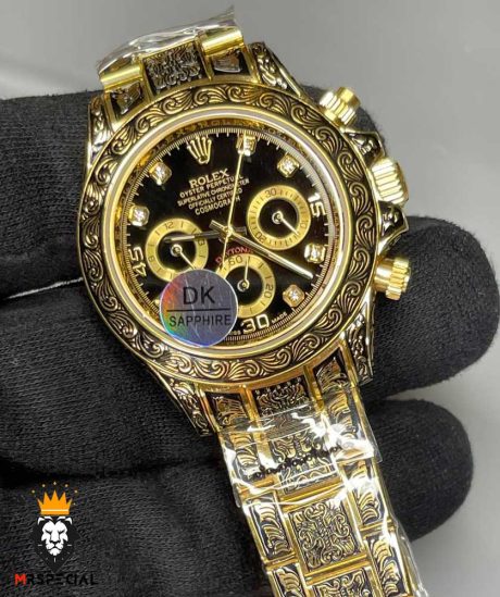 ساعت مچی مردانه رولکس دیتونا حکاکی (سیاه قلم) 5895 ROLEX DAYTONA