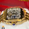 ساعت مچی مردانه کارتیر سانتوس طلایی اتومات CARTIER 0819