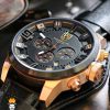 ساعت مچی مردانه پورشه بند چرم سه موتوره مشکی Porsche Design 0877