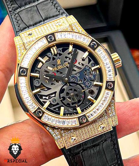 ساعت مچی مردانه هابلوت اتومات فول نگین HUBLOT big bang 0950