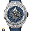 ساعت مچی مردانه هابلوت کهکشانی پشت شیشه ای HUBLOT Sang Bleu 0985