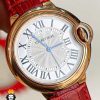 ساعت مچی زنانه کارتیر بالن بلو چرم رزگلد 01075 Cartier Ballon Bleu